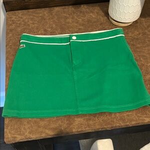 Lacoste Green Mini Skirt for Casual Resort Wear